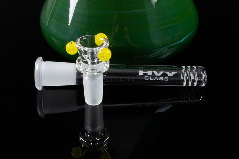 HVY Glass Coiled Color Beaker Water Pipe - Green With Waves.