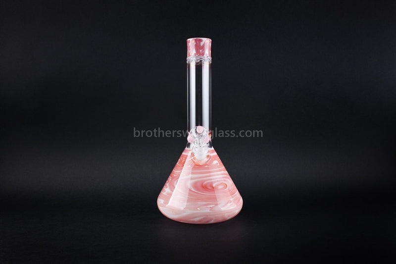 HVY Glass Coiled Color Beaker Water Pipe - Pink.