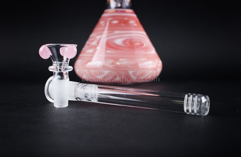 HVY Glass Coiled Color Beaker Water Pipe - Pink.