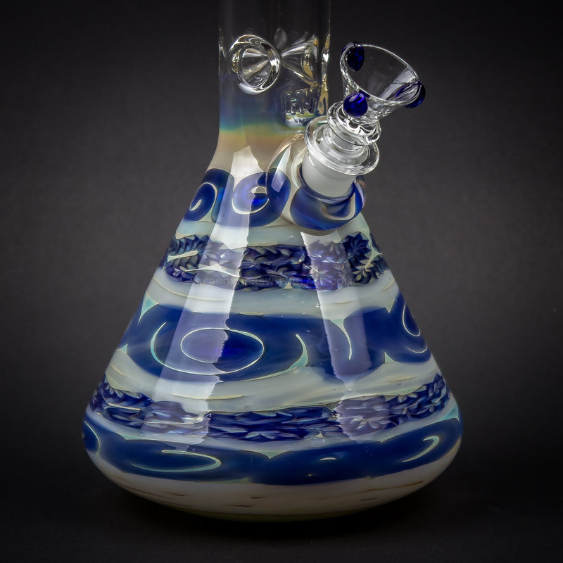 HVY Glass Color Coiled Beaker Bong - Blue.