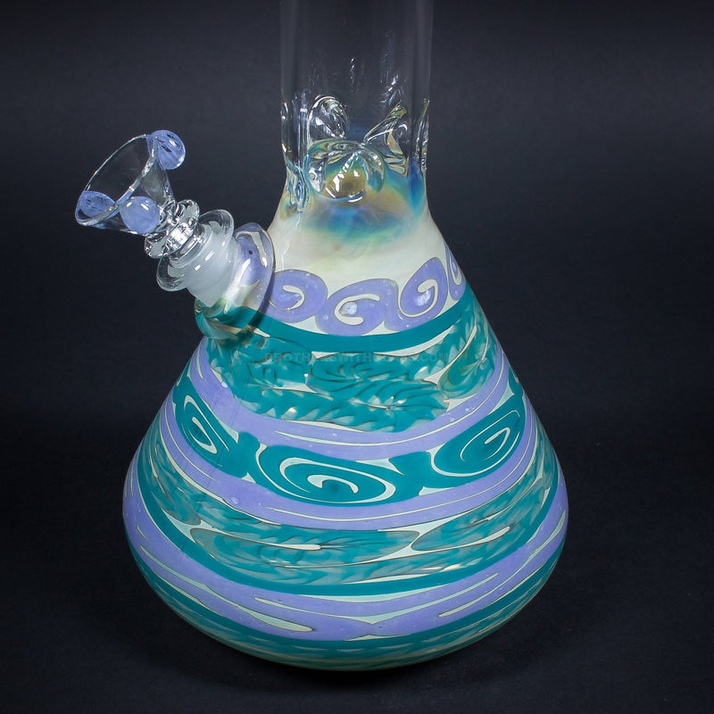 HVY Glass Color Coiled Beaker Bong - Purple.