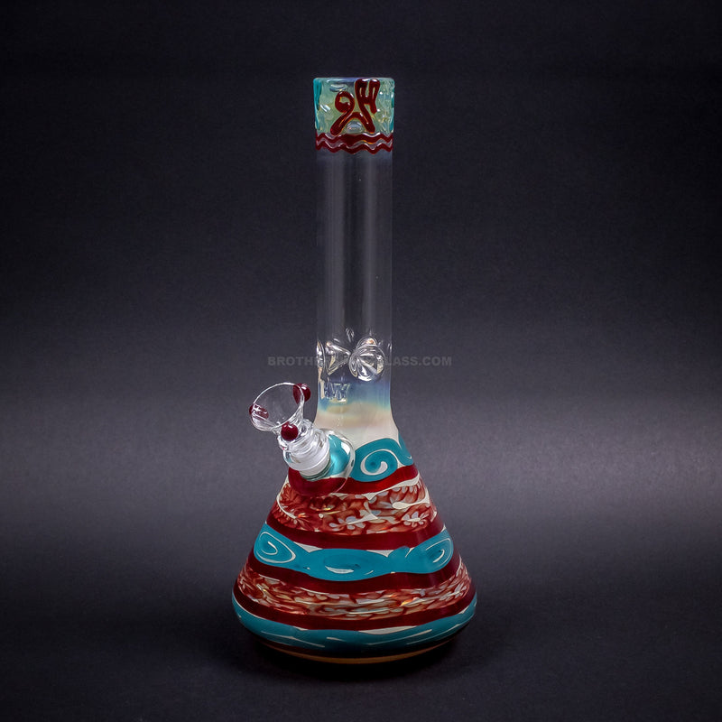 HVY Glass Color Coiled Beaker Bong - Tropical.