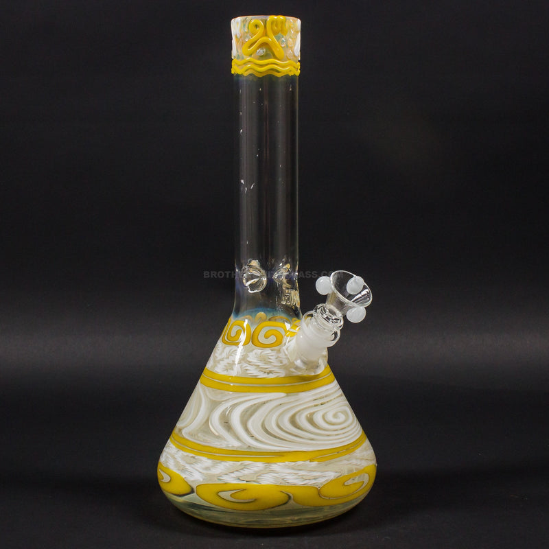 HVY Glass Color Coiled Beaker Bong - Yellow.