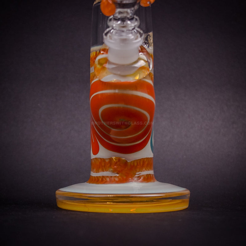 HVY Glass Color Coiled Bent Neck Bong - Orange.
