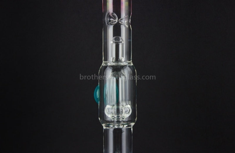 HVY Glass Color Coiled Bubble Bottom Water Pipe - Teal.