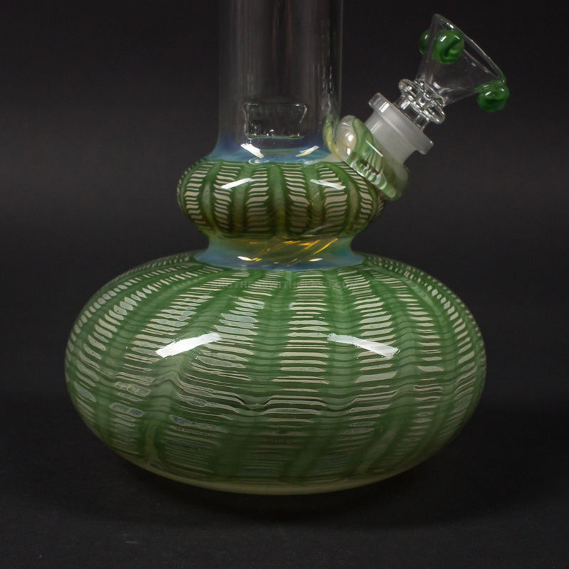 HVY Glass Color Raked Bubble Bottom Bong - Green.
