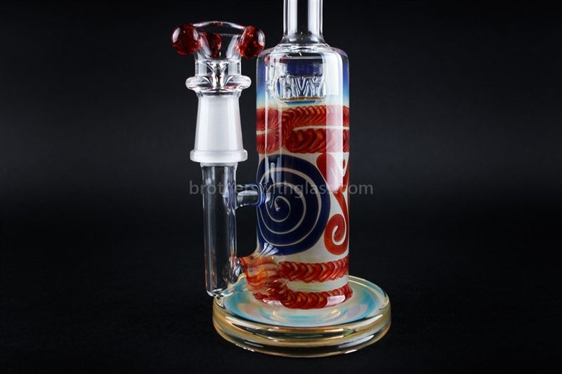 HVY Glass Colored Bent Neck Mini Can Dab Rig.
