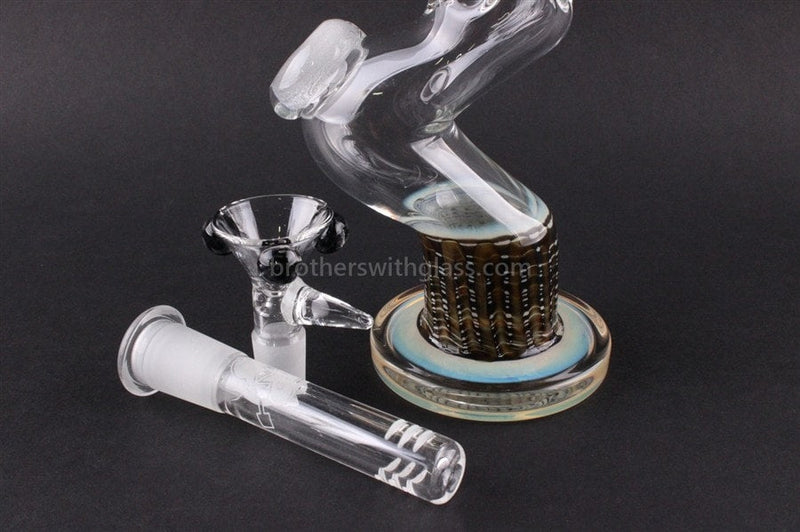 HVY Glass Curved Color Raked Bong - Natural.
