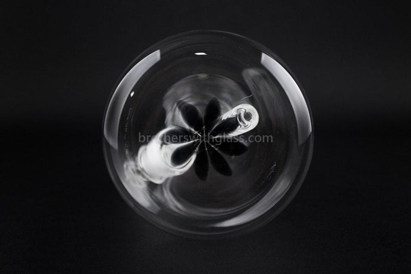 HVY Glass Double Maria Flower Bottom Beaker Bong - Black.