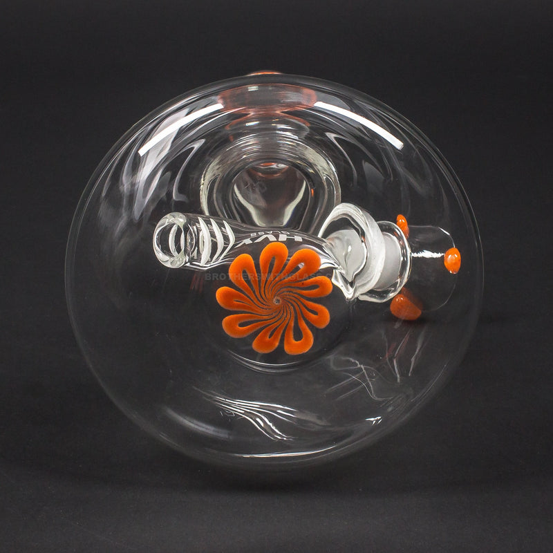 HVY Glass Double Maria Flower Bottom Beaker Bong - Orange.