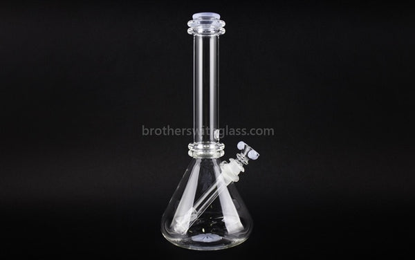 HVY Glass Double Maria Flower Bottom Beaker Bong - Purple.