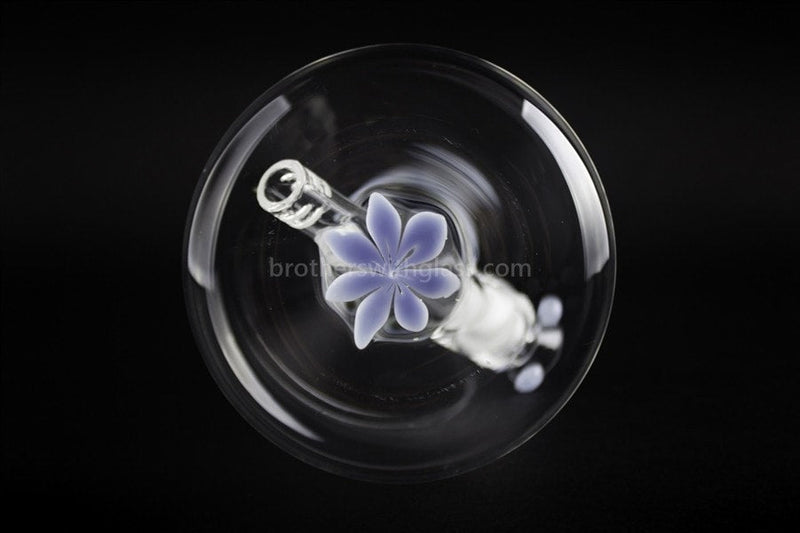 HVY Glass Double Maria Flower Bottom Beaker Bong - Purple.