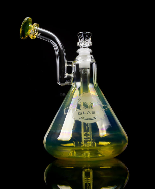 HVY Glass Fumed Bent Neck Beaker Bubbler Bong.