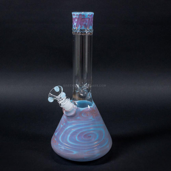 HVY Glass Fumed Coil Beaker Bong - Cotton Candy.