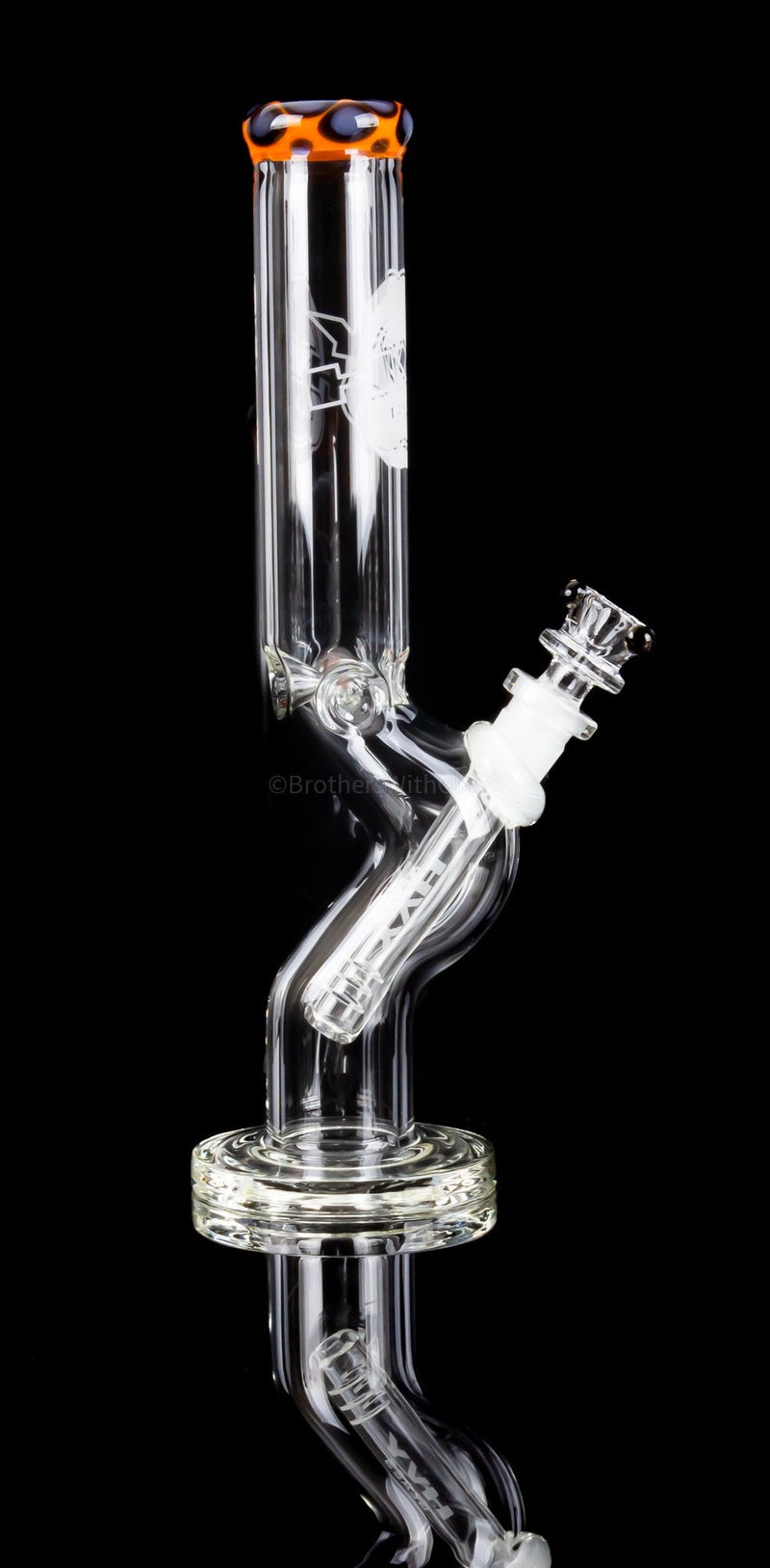 HVY Glass Heady Worked Color Dot Curve Bong - Color Variations.