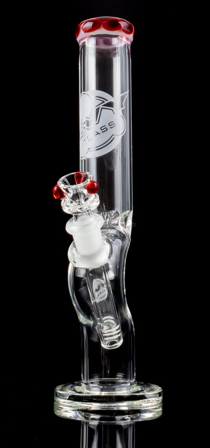 HVY Glass Heady Worked Color Dot Curve Bong - Color Variations.