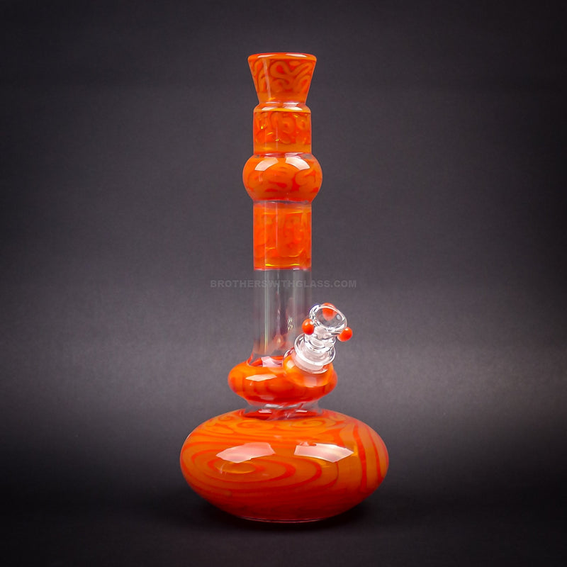 HVY Glass Mini Genie Double Bubble Bong- Orange.