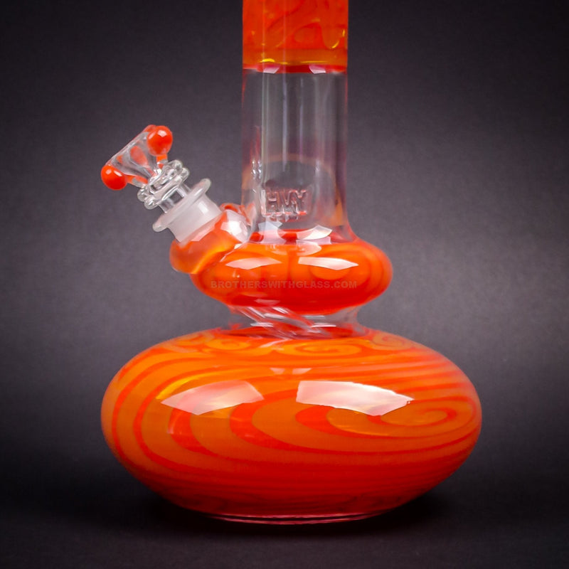 HVY Glass Mini Genie Double Bubble Bong- Orange.