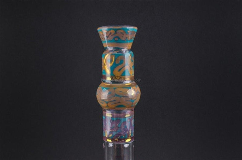 HVY Glass Mini Genie Double Bubble Bong - Teal and Copper.
