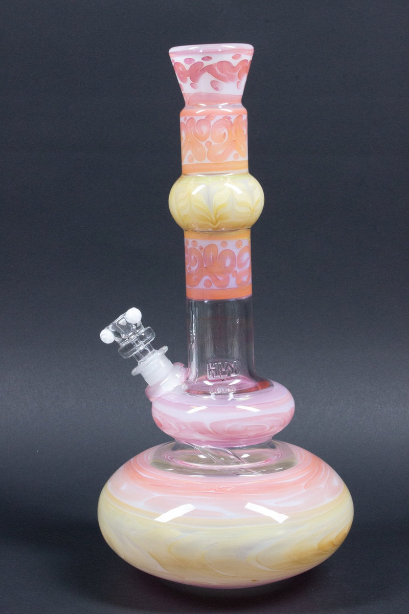 HVY Glass Mini Genie Double Bubble Bong- White.