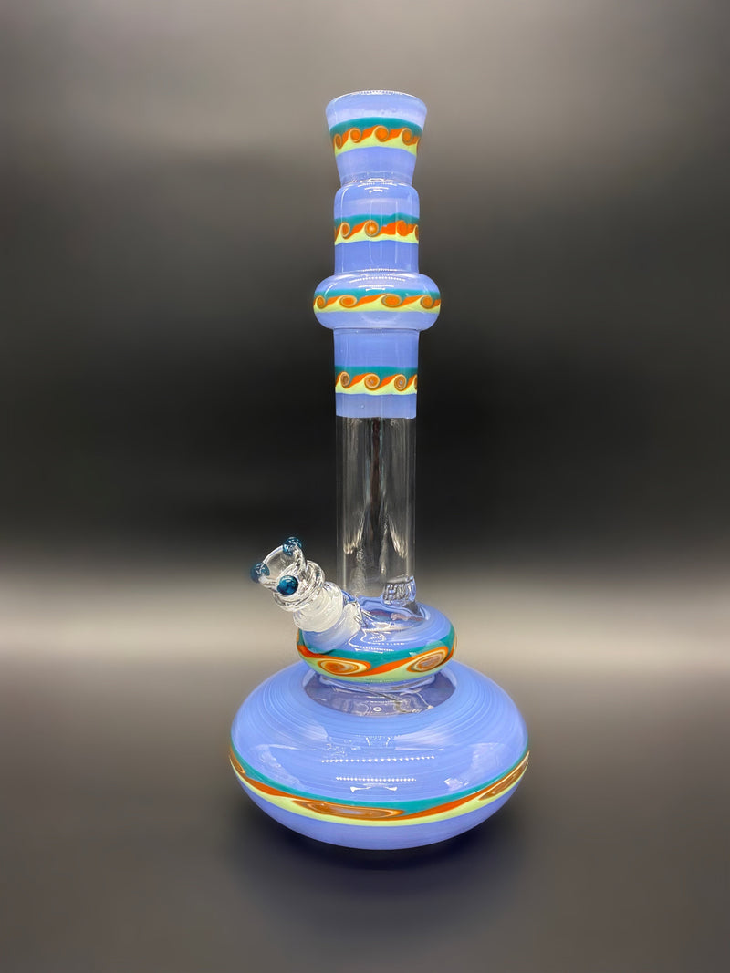 HVY Glass Mini Wave Genie Double Bubble Bong - Periwinkle HVY Glass