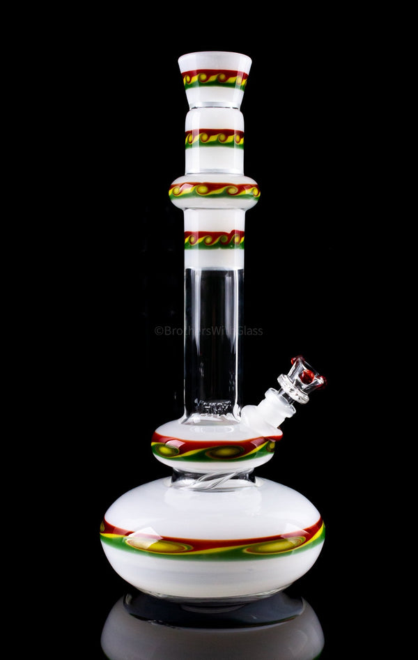 HVY Glass Mini Wave Genie Double Bubble Bong - Rasta.