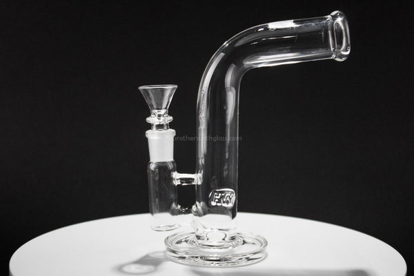 HVY Glass Natural Perc Bent Neck Water Pipe.