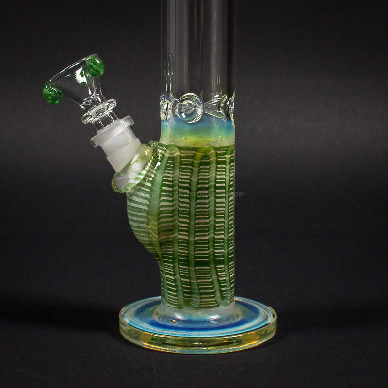 HVY Glass Straight Color Raked Bong - Green.