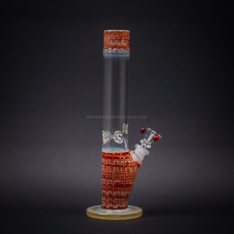 HVY Glass Straight Color Raked Bong - Red.