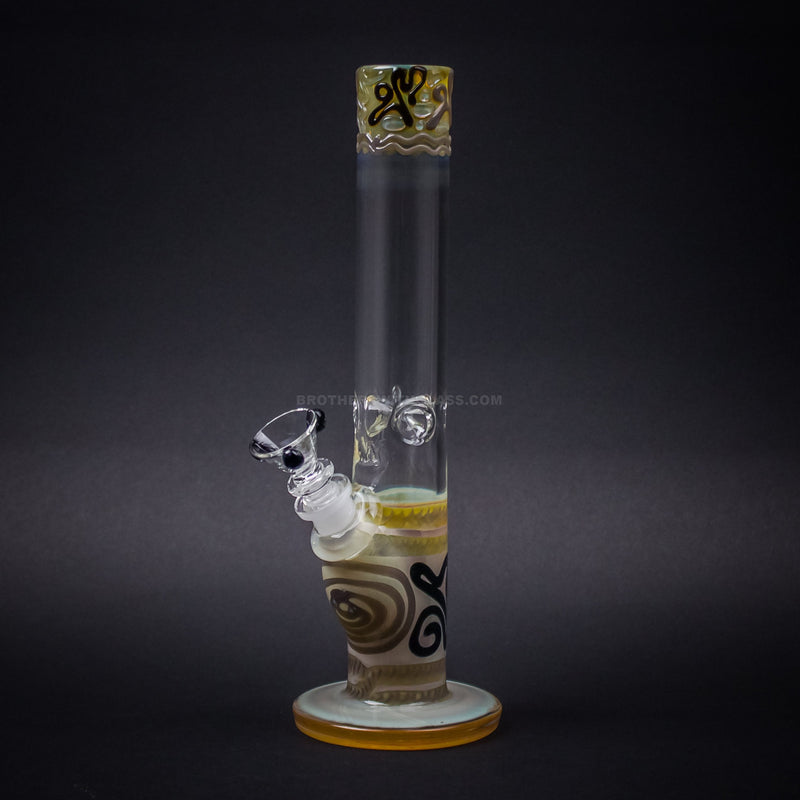 HVY Glass Straight Colored Coil Bong - Black.