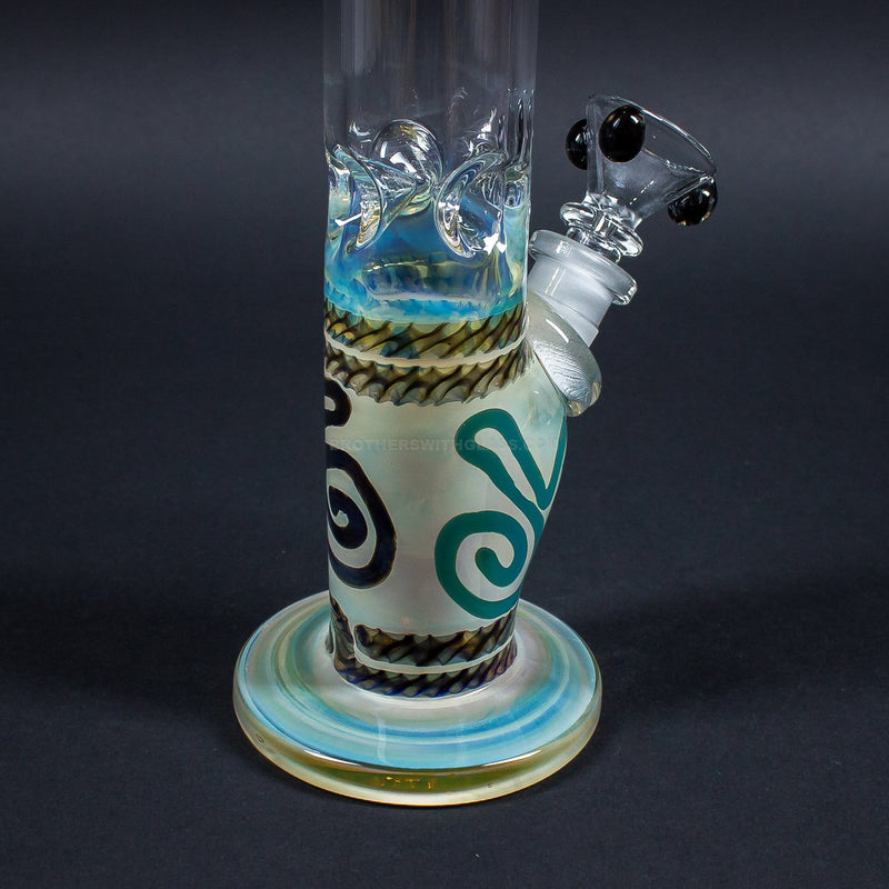 HVY Glass Straight Colored Coil Bong - Black.