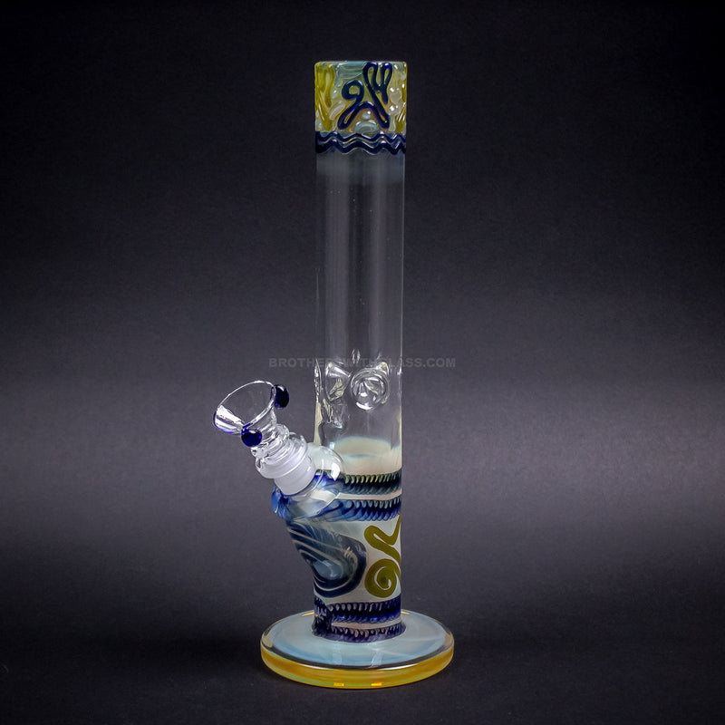 HVY Glass Straight Colored Coil Bong - Blue.