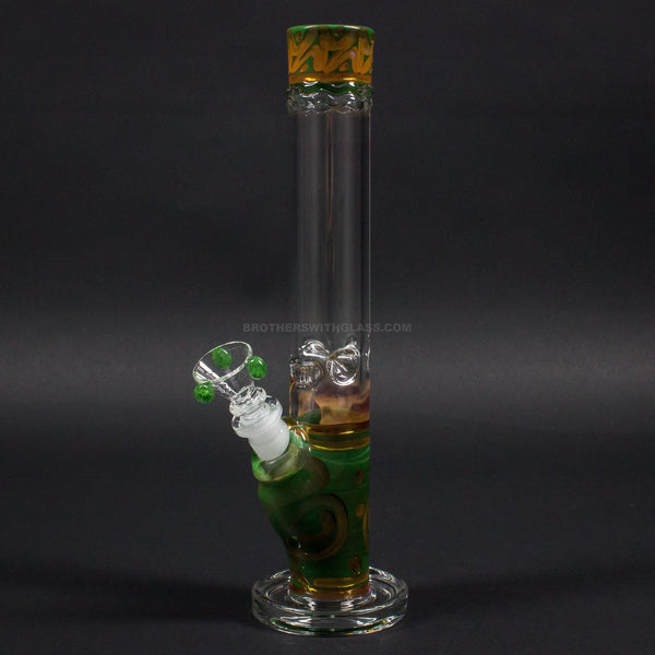 HVY Glass Straight Colored Coil Bong - Forest Green.