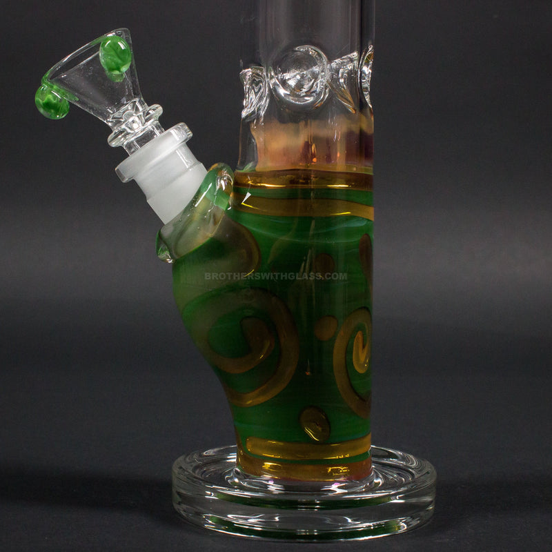 HVY Glass Straight Colored Coil Bong - Forest Green.