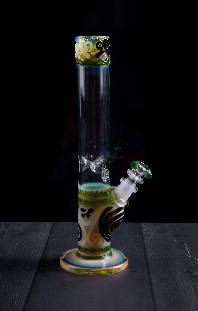 HVY Glass Straight Colored Coil Bong - Green.