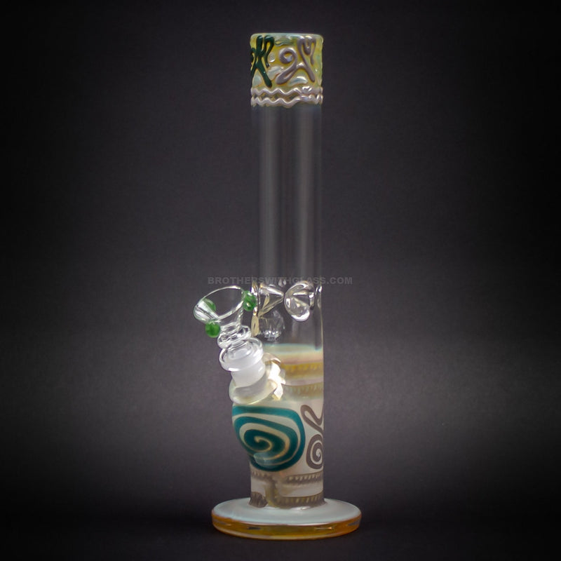 HVY Glass Straight Colored Coil Bong - Natural.