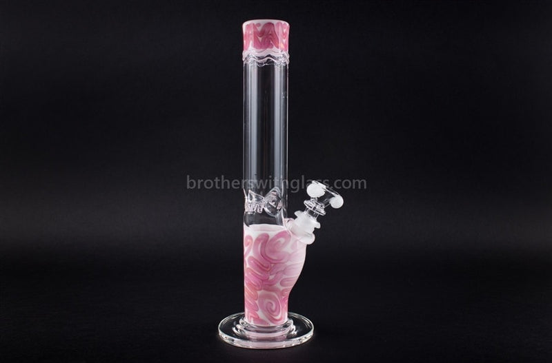 HVY Glass Straight Colored Coil Bong - Pink.