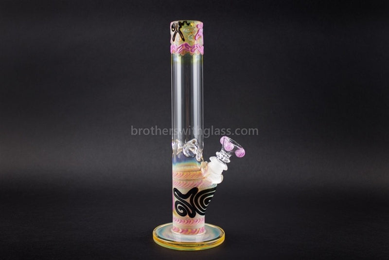 HVY Glass Straight Colored Coil Bong - Purple and Black.