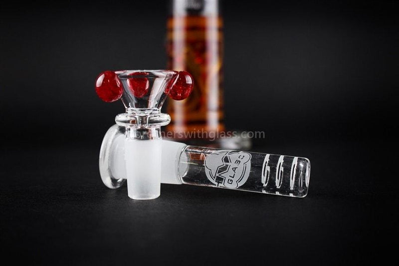 HVY Glass Straight Colored Coil Bong - Ruby Red.