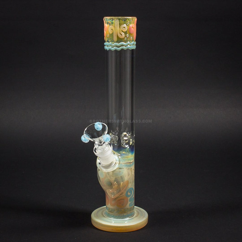 HVY Glass Straight Colored Coil Bong - Sky Blue.