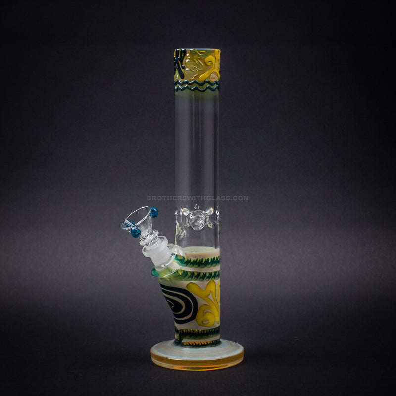 HVY Glass Straight Colored Coil Bong - Teal.