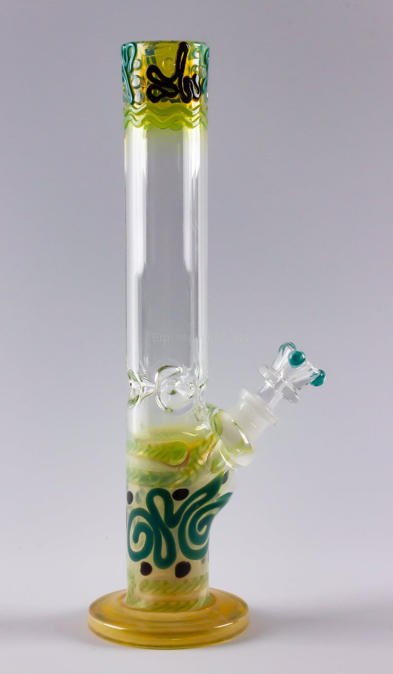 HVY Glass Straight Colored Coil Bong - Teal.