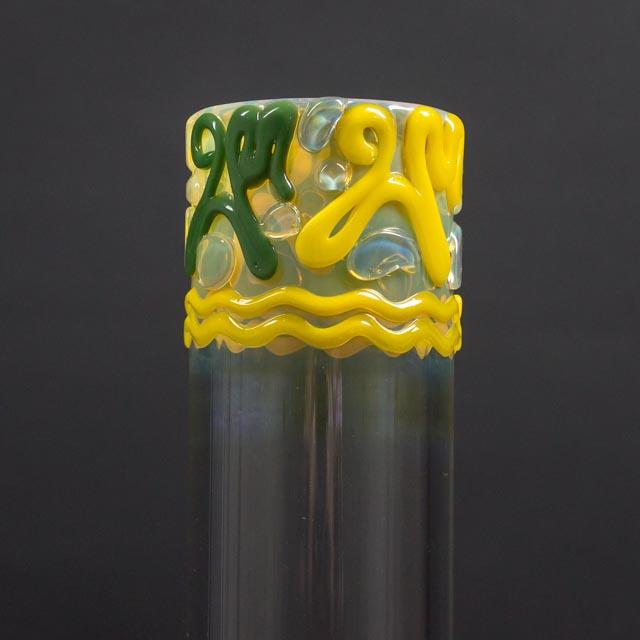 HVY Glass Straight Colored Coil Bong - Yellow.
