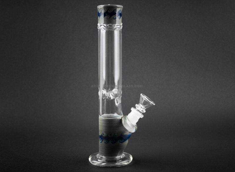 HVY Glass Straight Colored Wave Bong - Portland Grey with Waves.