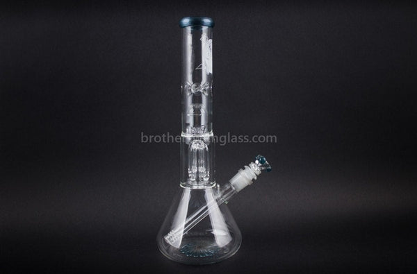 HVY Glass Tree Perc Beaker Water Pipe - Dark Blue.