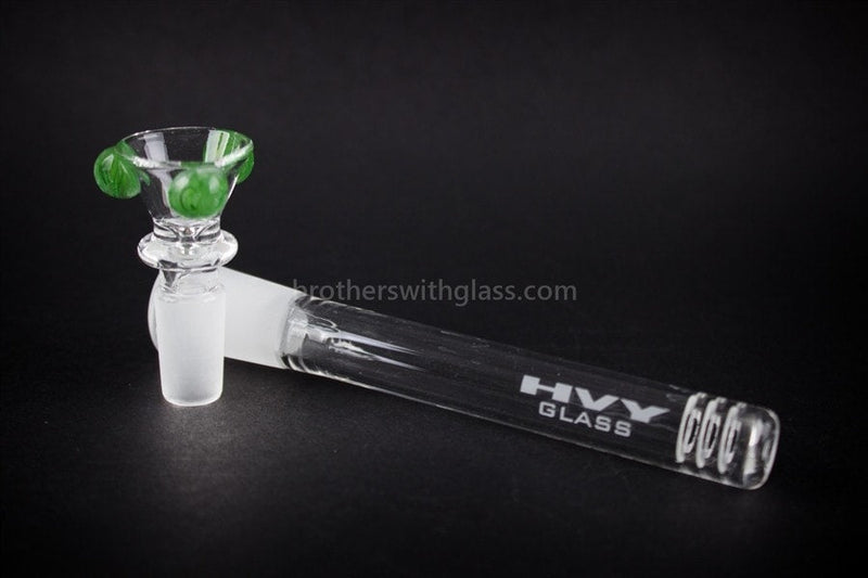 HVY Glass Worked Color Cane Double Bubble Bong - Rasta.