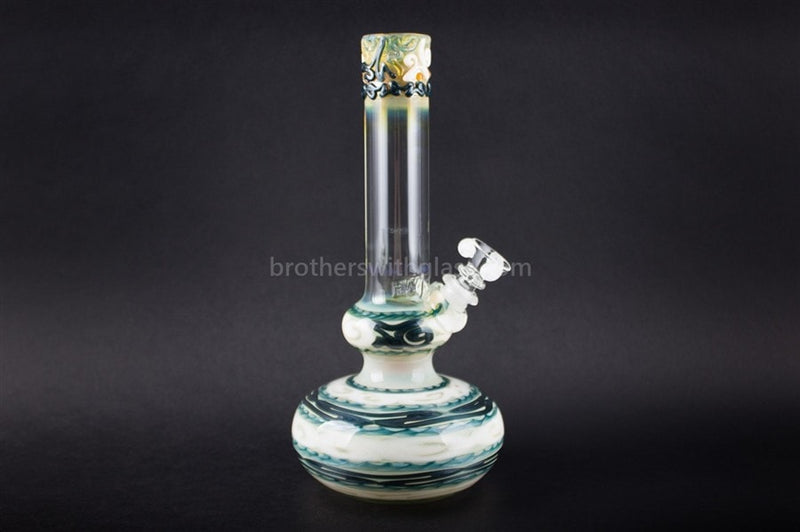 HVY Glass Worked Color Cane Double Bubble Bong - Winter.
