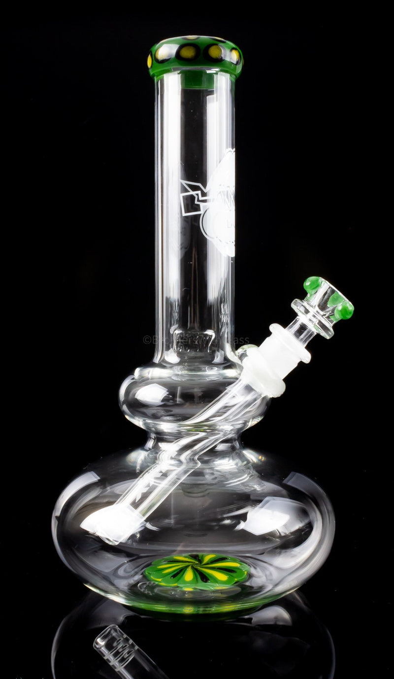 HVY Glass Worked Color Dot Double Bubble Bong.