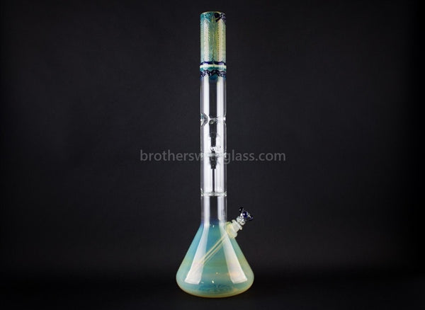 HVY Glass Worked Dome Perc Fumed Beaker Water Pipe.