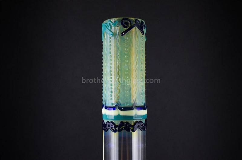 HVY Glass Worked Dome Perc Fumed Beaker Water Pipe.